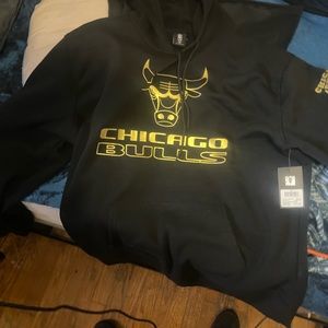 Black and gold bulls hoodie